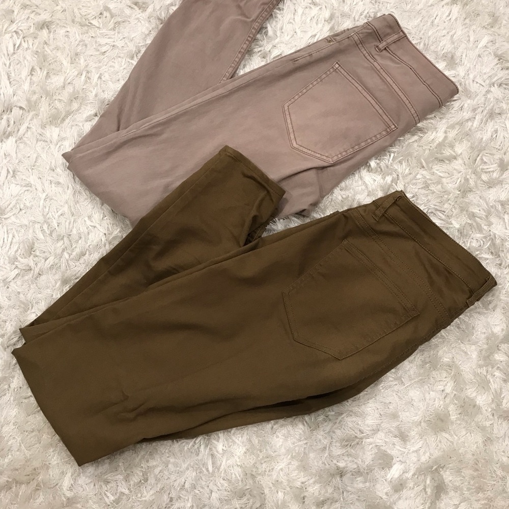 2-for-$20 H&M Skinnies in Camel & Distressed Pink